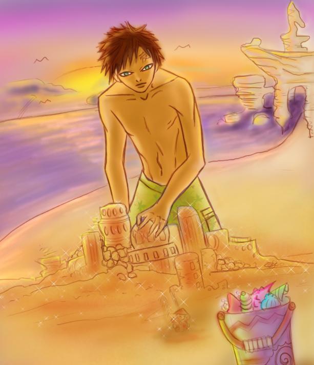 Gaara and sand castle